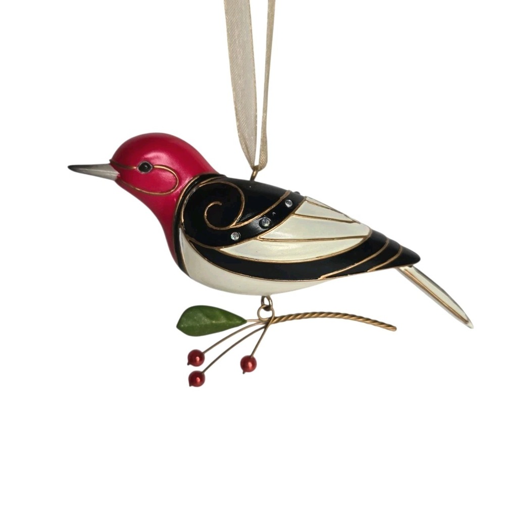 Hallmark Keepsake Ornament Red-Headed Woodpecker Beauty Of Birds 2009 Christmas